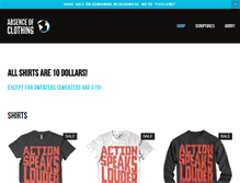 Tablet Screenshot of absenceofclothing.com